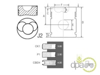PISTON+SEGMENTI MOTOR Valmet